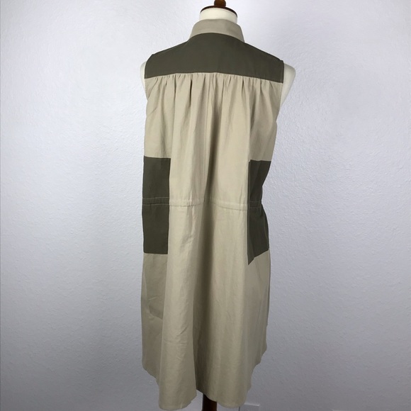 Mo:Vint Color Block Drawstring Shirt Dress D461 - Picture 7 of 8